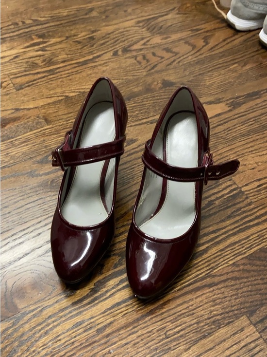 Calvin Klein Shoes - Calvin Klein Women’s Burgundy Patent Mary Jane Heels